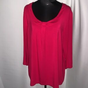 JM Collection Women Top size 3X Red
